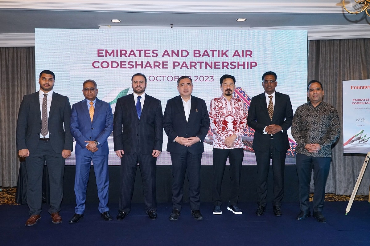 Emirates Batik Air Malaysia codeshare