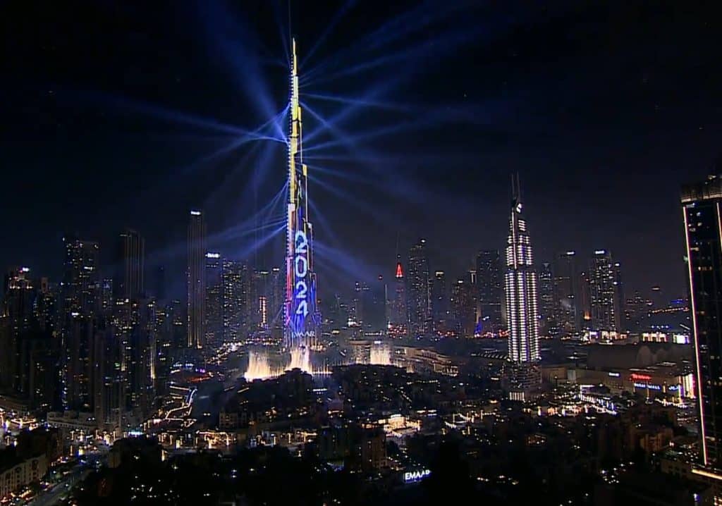 WATCH Dubai 2024 New Year’s fireworks Burj Khalifa display Arabian