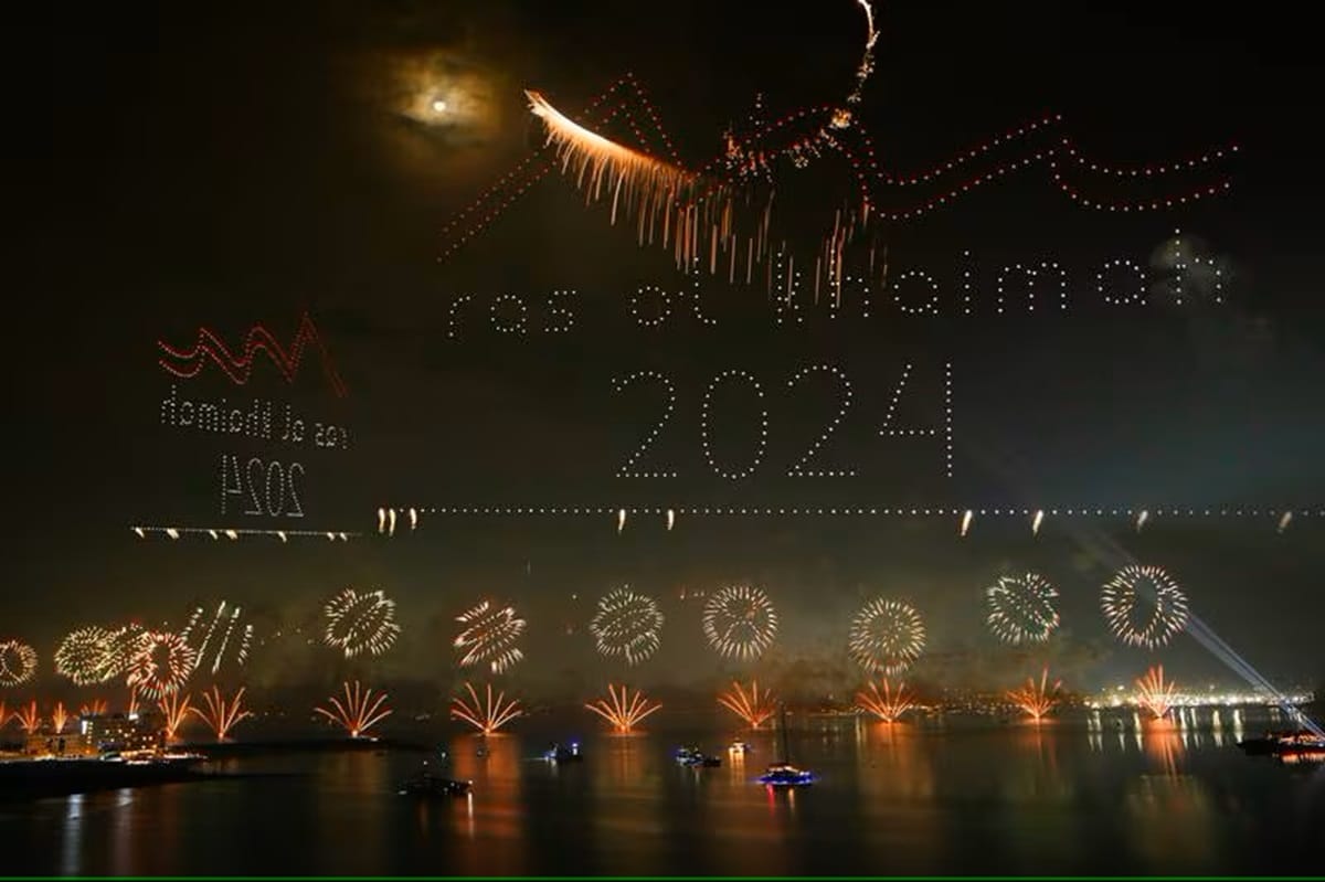 Ras Al Khaimah 2024 fireworks Recordbreaking display new