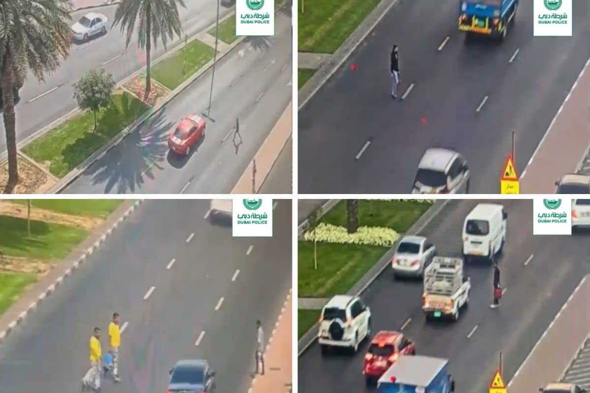 Dubai Police pedestrian death road safety