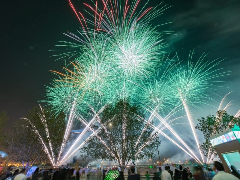 saudi arabia fireworks Eid