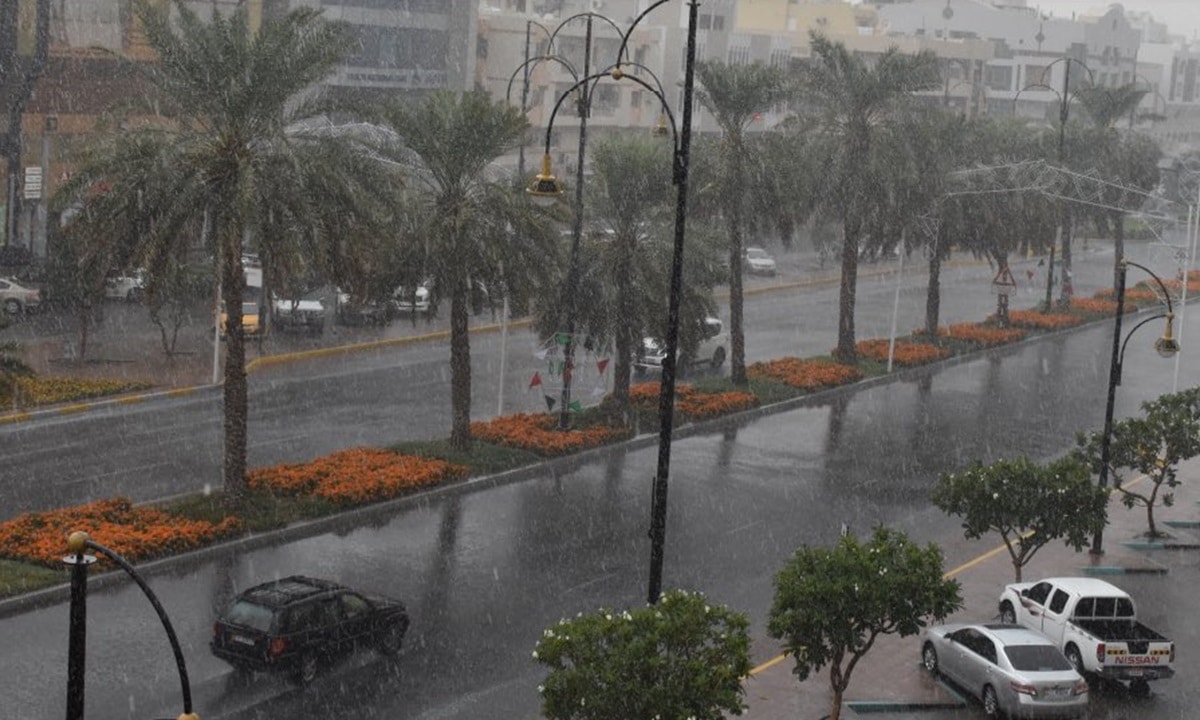 uae record rain fall