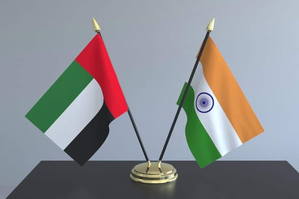 UAE India flag