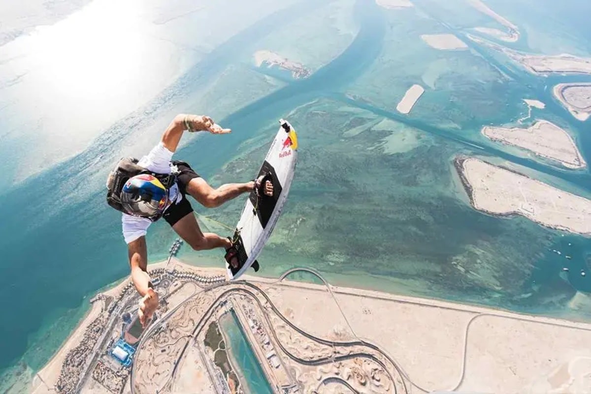 abu dhabi red bull skydive surf