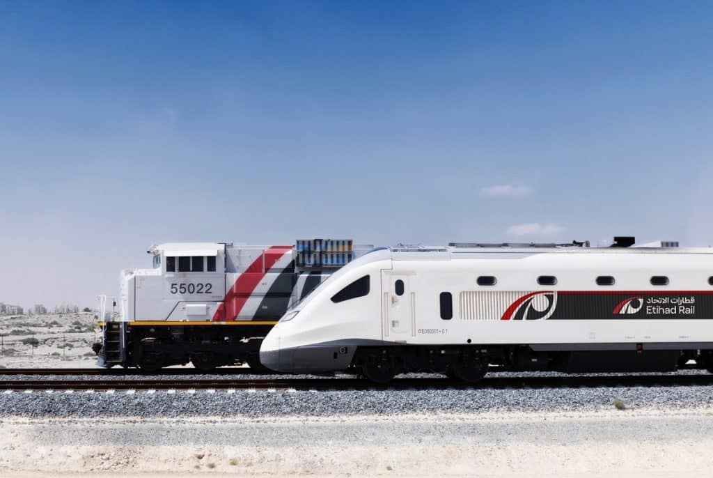 Etihad Rail UAE train