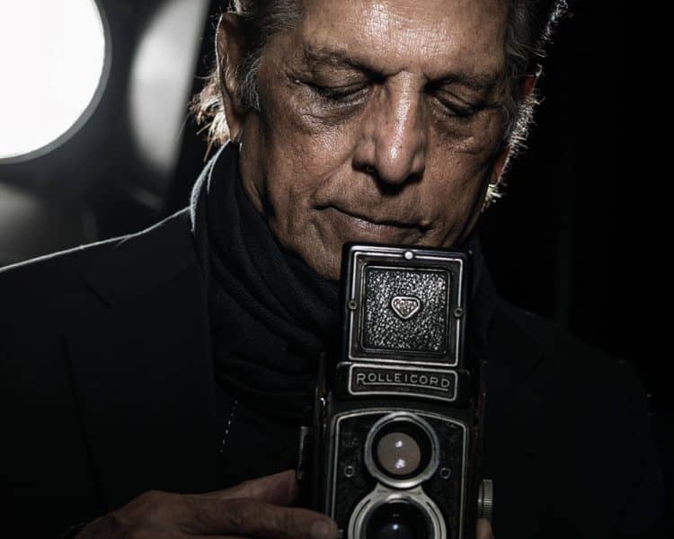 Shukla with his Rolleicord camera – given to him by his father when he was 15. Image: Supplied