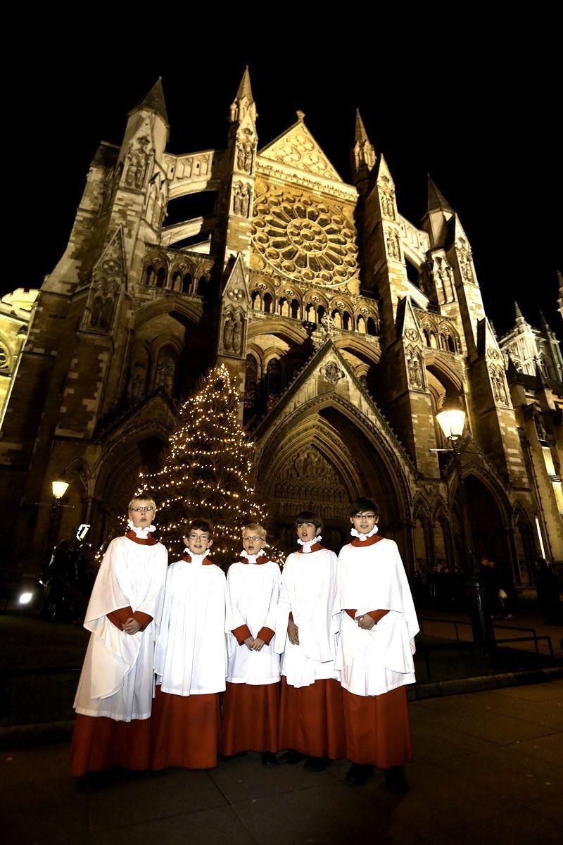 Westminster Abbey Christmas tree lights switched on Arabianbusiness