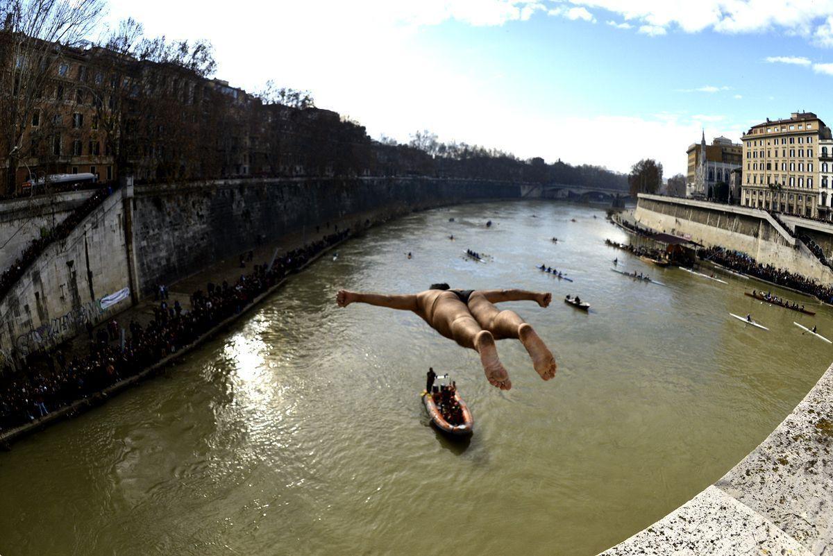 Extreme diving from bridge on New Year's Day - Culture & Society ...