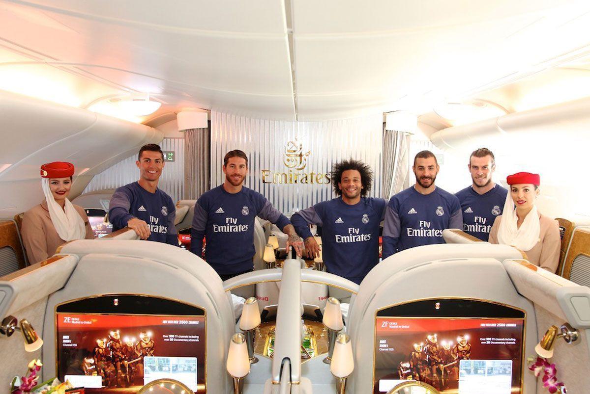 In pictures Emirates unveils a new Real Madrid A380 plane