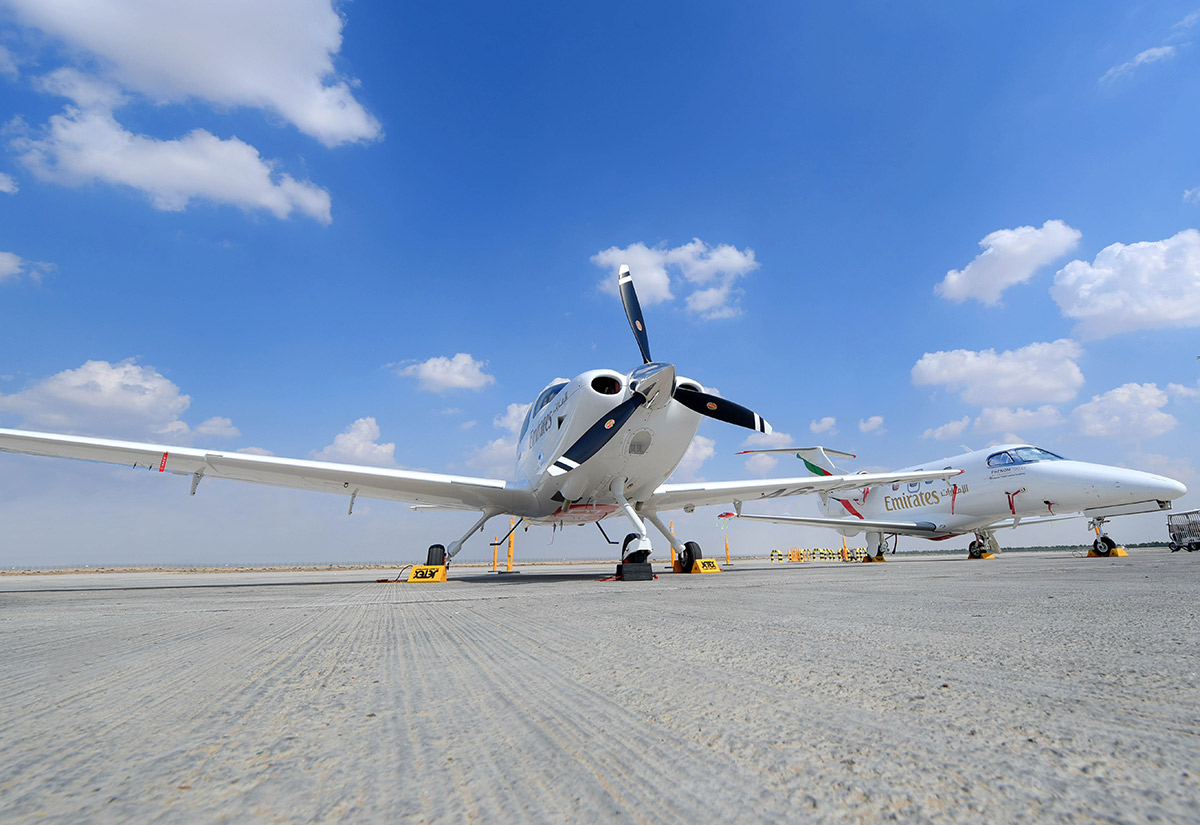 In Pictures Emirates Flight Training Academy Displays Training Aircraft At Dubai Airshow 2019 Arabianbusiness