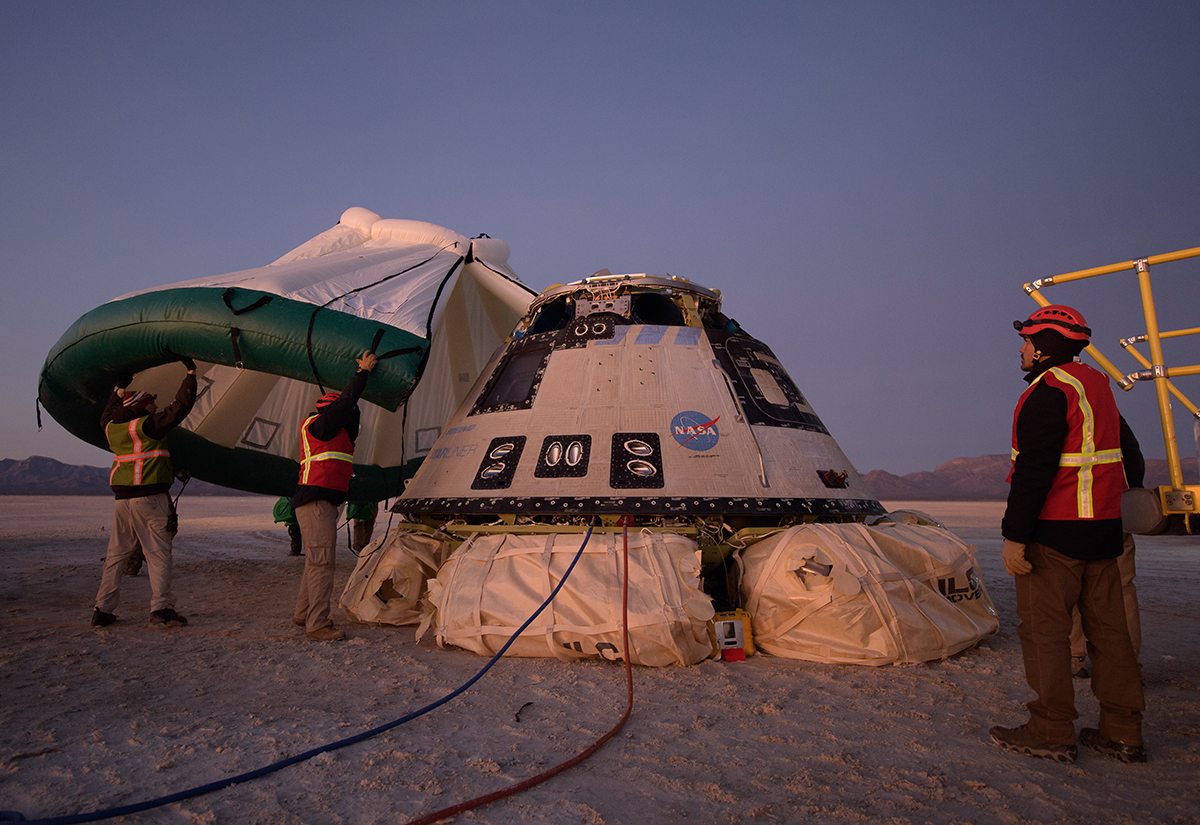 In pictures Boeing's Starliner returns to earth Arabianbusiness