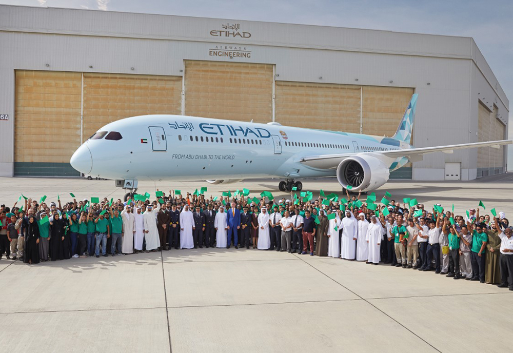 Etihad's flagship 'Greenliner' touches down in Abu Dhabi - Arabianbusiness